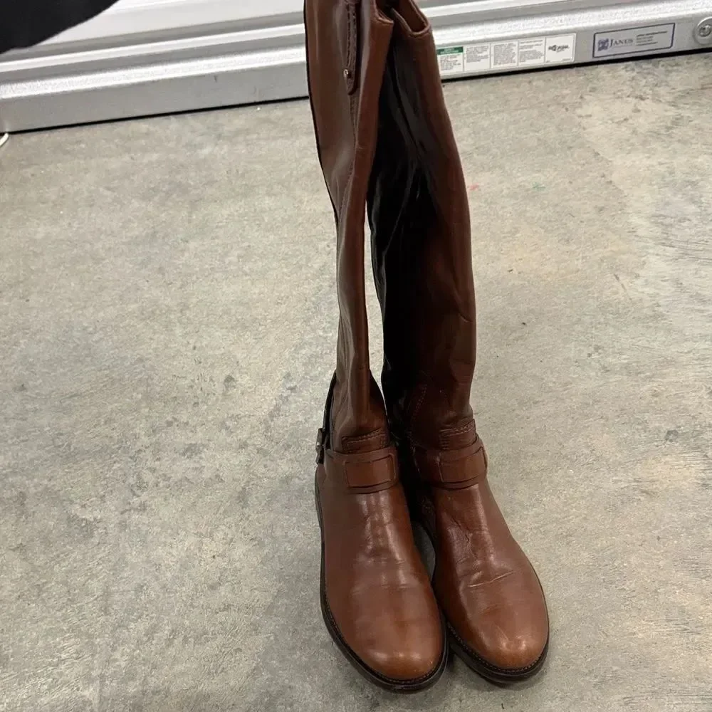 Tory Burch Chestnut Leather Tall Boots